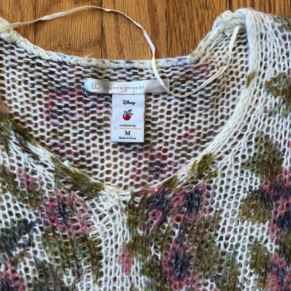 Lauren Conrad Disney NWOT Snow White Collection Floral Print Pullover Sweater M - Picture 5 of 11